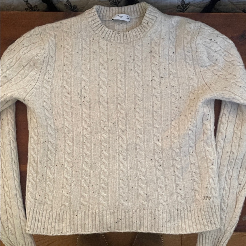 TNA speckled wool and cashmere sweater